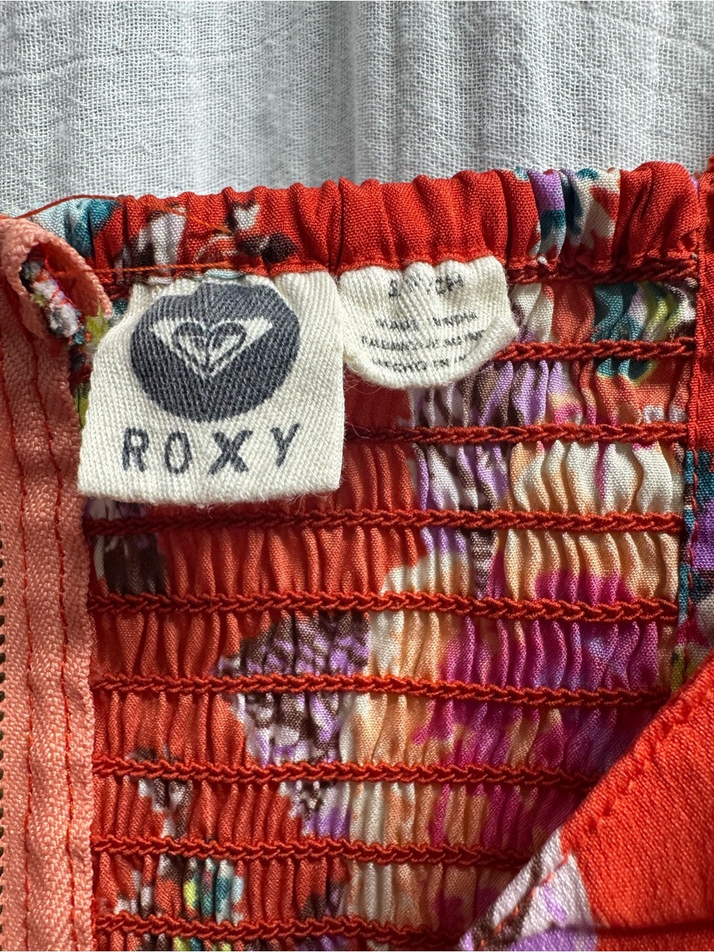 Roxy Red Floral Ruched Sundress - Picture 3 of 6